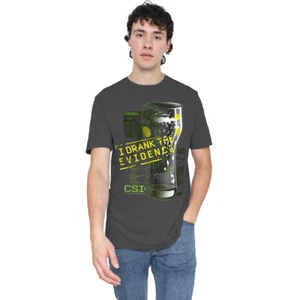 Csi I Drank The Evidence T-Shirt S-2XL, anthrazit - Bild 1 von 5