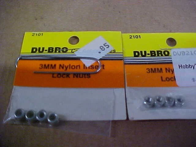 DU-BRO ОБОРУДОВАНИЕ 2101 (2 PKGS) = 3 ММ НЕЙЛОНОВАЯ ВСТАВКА ЗАМОК ГАЙКИ (НОВЫЙ) - Изображение 1 из 1