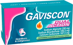 Dual Action Chewable Peppermint Heartburn & Indigestion Relief Tablets (Count of - Picture 1 of 10