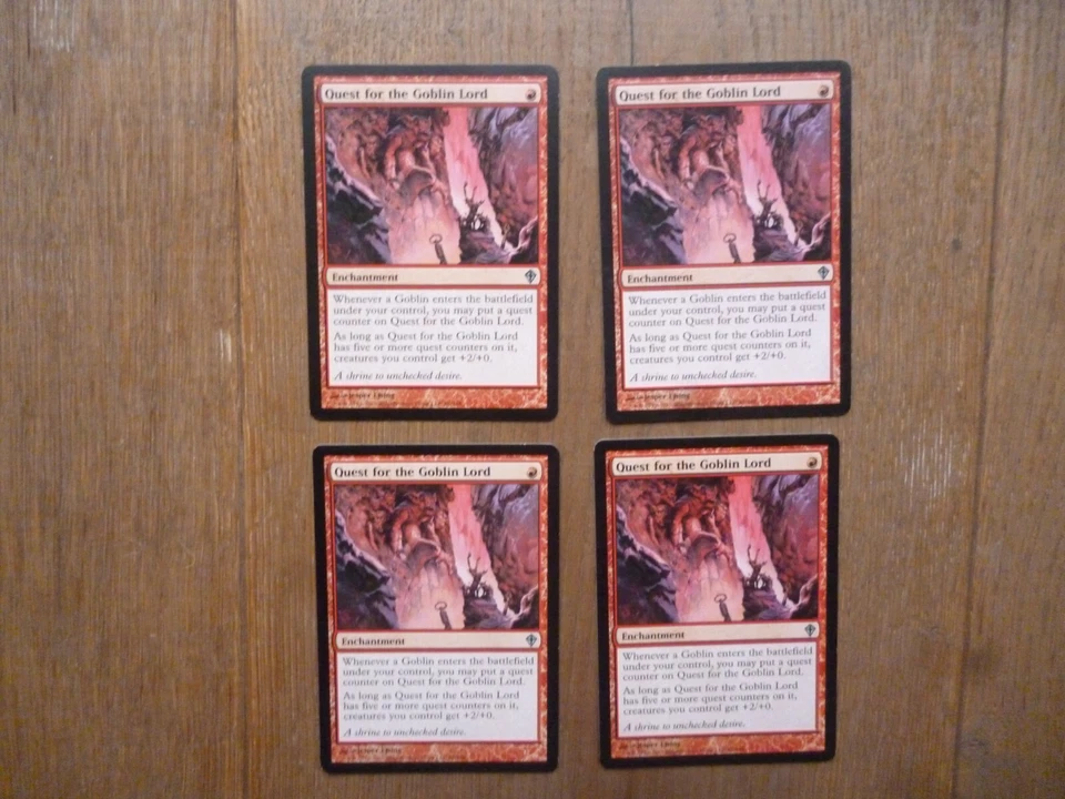 MTG 4 x Quest for the Goblin Lord uncommon Worldwake card Magic The Gathering - Image 1 of 1