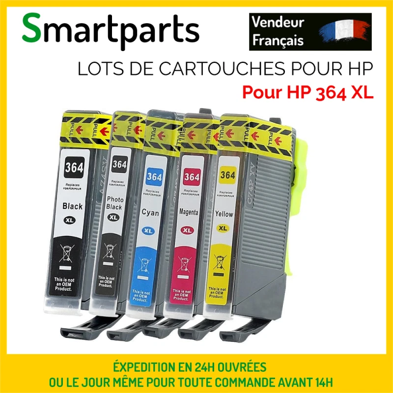 Lots de Cartouches Compatibles avec HP 364XL - Photo 1/1