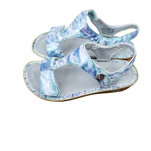 Alegria Ken 298 Blue Watercolor Platform Sandals Shoes Size 38 or US 8/8.5 - Picture 1 of 13