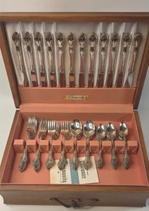 Oneida Community Silber Teller Affection 1960 Besteck 73 Teile mit Etui & Extras - Bild 1 von 10