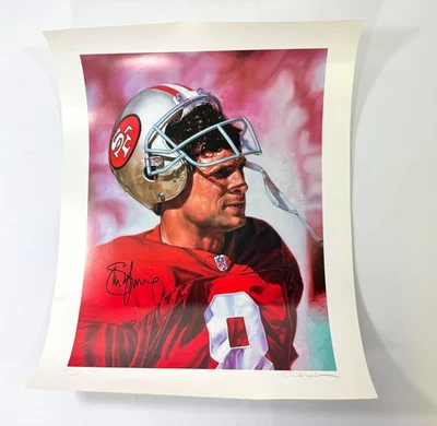 Litografía firmada por Steve Young San Fran 49ers edición limitada 20"x16" #275/1.000 Foto 1 de 4
