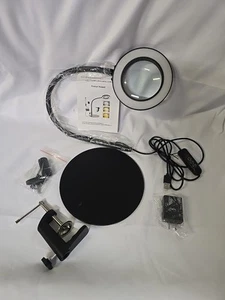 30X 10X Magnifying Glass with Light and Stand 2 in 1 Magnifying Lamp with Lar... - Picture 1 of 20