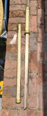 Espada Samurai Japonesa Ninja de Acero 42" Recta Fantasía Hoja de 30" con Vaina Foto 1 de 4