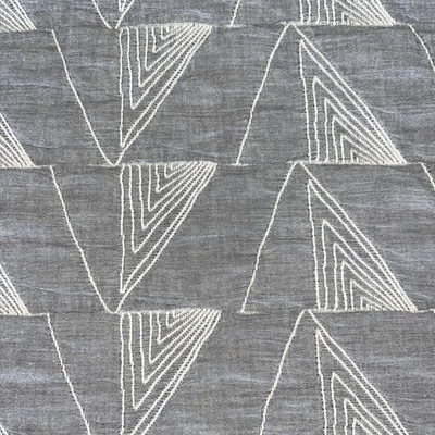West Elm Cotton Duvet Cover &2 Shams Textural Linework Gray Full/Queen  HTF - Image 1 of 4