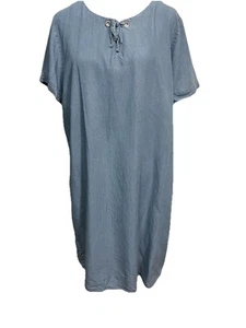 Rockmans Ladies Size 18 Lightweight Denim Shift Dress Excellent Condition - Picture 1 of 9