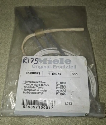 Sensor de temperatura Miele PT1000 05398971 539897100017 OEM *NUEVO* Foto 1 de 4