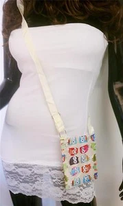 Birds Print Messenger Shoulder HandBag Crossbody Women Cream Bag - Picture 1 of 1
