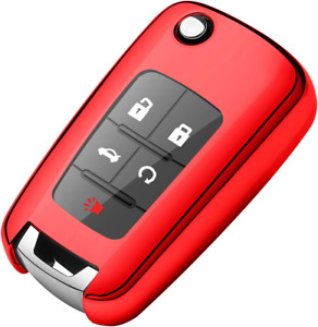 for Chevrolet Key Fob Cover Premium Soft TPU Full Protection Key Shell Case Comp