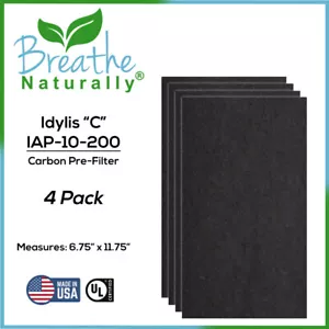2|4|6 Pack Idylis "C" Carbon Pre-filters for IAP-10-200, IAF-H-100C, AC-2123 - Picture 1 of 7