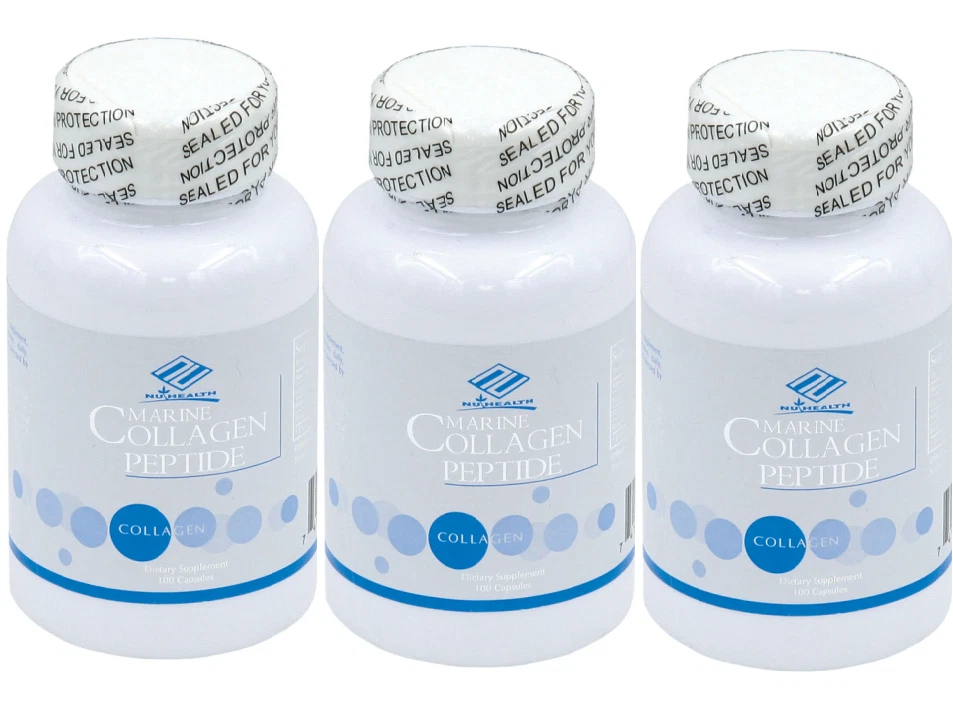 3 bottles Nu-Health Marine Collagen Peptide (100 x 3 =300 capsules) - Image 1 of 3