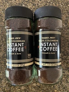 2 Packs Trader Joe's 100% Colombian Instant Coffee Smooth & Bold 3.5 oz/each - Picture 1 of 2