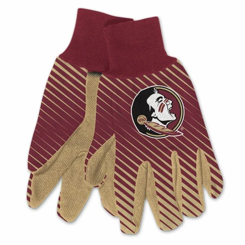 NEW! 2T Florida State Seminoles Colored Palm Utility Gloves Cover