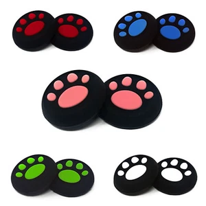 1 x Pair Of Paw Print Controller Thumb Grips PS4 PS5 Pads Analog Cover Xbox One - Picture 1 of 6