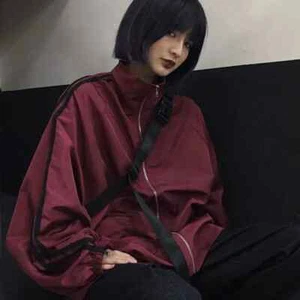 Oversize Jackets Women BF Style Chic Harajuku Sun-proof Korean Windbreaker - Picture 1 of 8