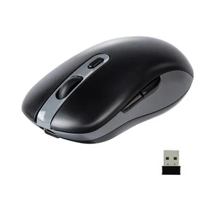 Dual Mode Wireless Mouse Type-C Rechargeable Bluetooth 2.4G 3 Device Black - Picture 1 of 7