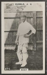 PHILLIPS-CRICKETERS BROWN BACK 1924 (F192)-#027c- KENT - HUBBLE