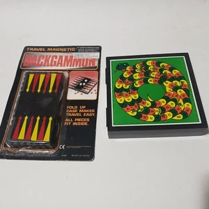 6 in 1 Magnetic Travel Games to Go and NIB Backgammon Travel Game - Picture 1 of 7