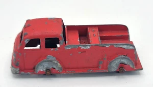 TootsieToy Vintage Fire Pumper Truck Red Diecast Metal Toy Car Rig 3.25" - Picture 1 of 5