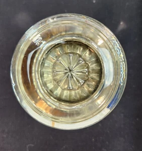 Antique Vintage Round Door Knob Glass 8 Sided Star Inside Knob Pull 1 7/8 " - Picture 1 of 9
