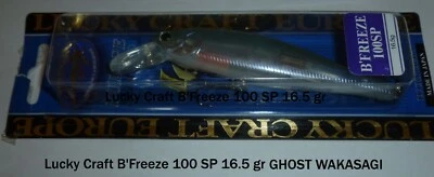 LEURRE LUCKY CRAFT B'FREEZE GHOST WAKASAGI 100 SP 16.5 gr - Photo 1/2