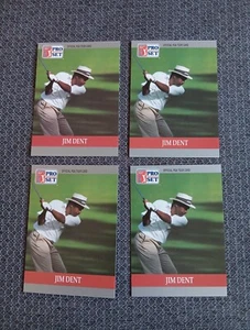 Jim Dent 1990 Pro Set PGA Tour Golf # 84 Lot Of 4 Cards Pro Golfer - Picture 1 of 2