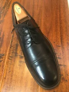 BRASSBOOT Size 10.5 M Black made in Spain Leather Cap Toe Oxfords Dress Men Shoe - Picture 1 of 12