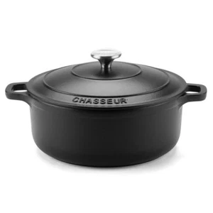 NUEVO Horno Francés Redondo Chasseur 20 cm 2,5 L Negro/Satinado PVP $389 - Imagen 1 de 1