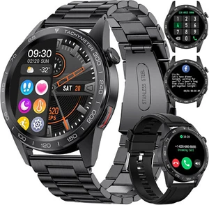 Smartwatch Herren Damen mit Telefonfunktion Armbanduhr für iPhone Samsung Huawei - Bild 1 von 7