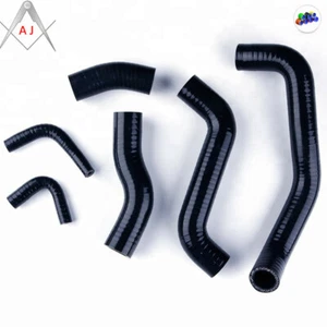 KIT DE MANGUERAS REFRIGERANTE RADIADOR DE SILICONA PARA KAWASAKI ZRX1200R ZRX12 2002-2007 NEGRO - Imagen 1 de 8