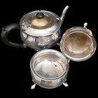 Silver Plated Tea Pot Tea Set Service Vintage Yeoman made in England 3 pc