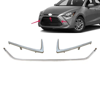 3pcs Front Bumper Grille Side Trims For Toyota Yaris/Yaris IA/ Scion 2016-2020 - Image 1 of 4