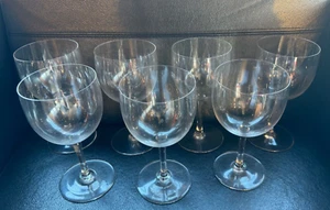 BACCARAT CRYSTAL Montaigne Non-Optic Set of 7 6-3/8" Water Wine Glasses - Picture 1 of 14