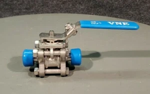 VNE EG90CC-6.5 STAINLESS STEEL 1/2" SANITARY BALL VALVE 1000 PSI WOG *READ!!* - Picture 1 of 7