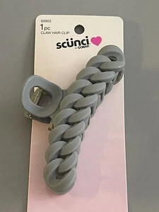 Scunci Hair Clip Claw Large Gray 4” New 60903 - Picture 1 of 3