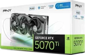 PNY NVIDIA GeForce RTX 5070Ti 16GB OC Triple Fan Grafikkarte DLSS 4 NEU!!! - Afbeelding 1 van 3