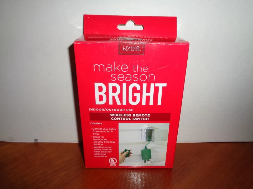 Living Solutions Indoor Outdoor Wireless Remote Control Switch 2 Outlet Plug-in - Image 1 of 1