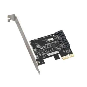 PCI-E x1 to 2 Port SATA III 6Gb/s Expansion Card JMB582 Chipset PCI Express x1 - Afbeelding 1 van 10