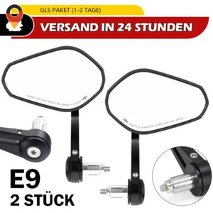 2 Stk. Motorradspiegel 7/8" Lenkerenden Spiegel Motorrad Rückspiegel E-Geprüft - Bild 1 von 12