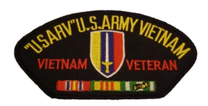 USARV U S ARMY VIETNAM VIETNAM VETERAN w/ CREST and RIBBONS PATCH -Veteran Owned - Picture 1 of 1