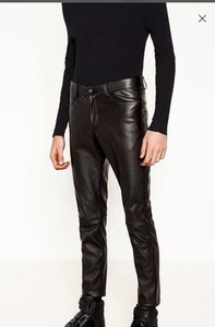 zara leather biker pants