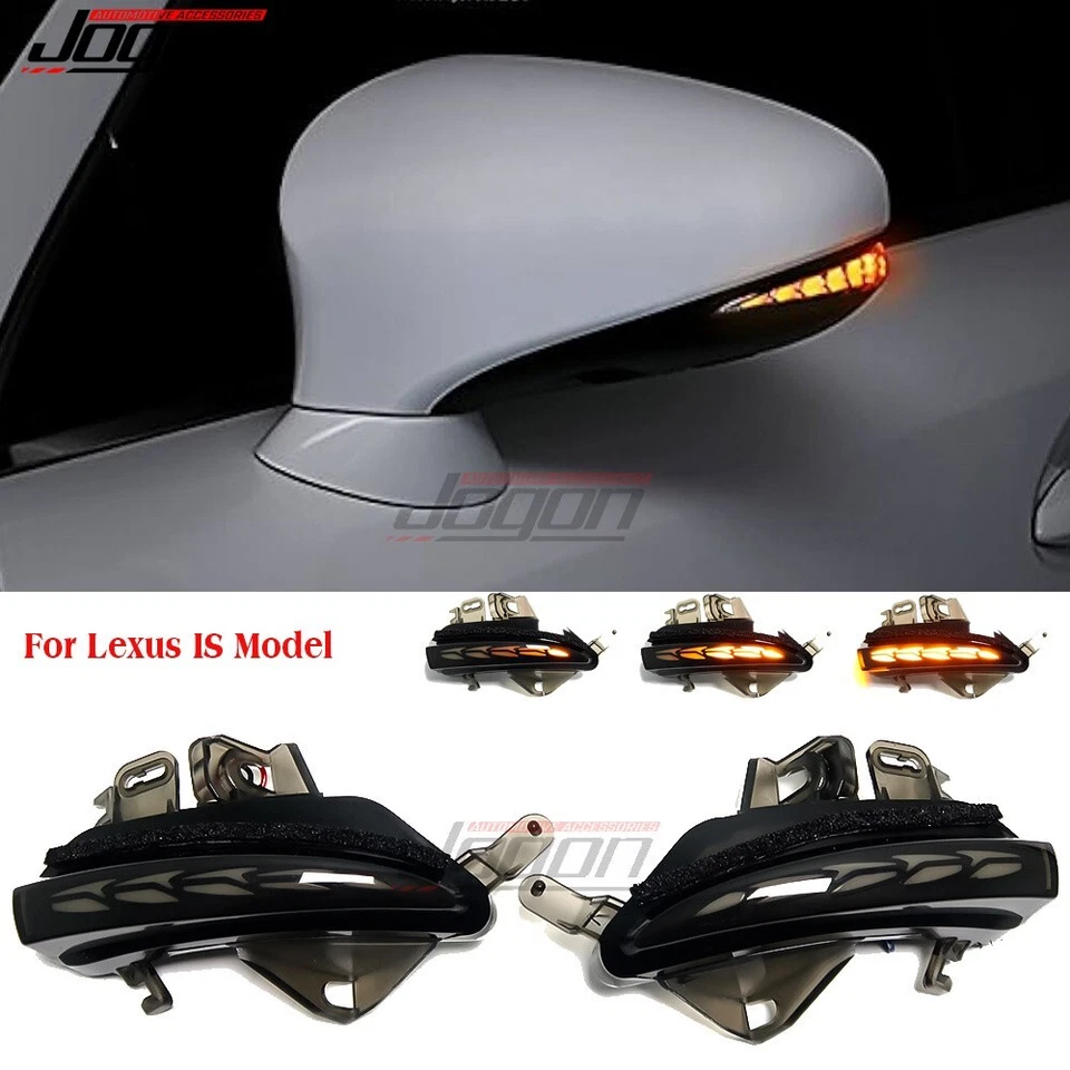 Espejo retrovisor lateral LED dinámico dinámico para Lexus IS200 300 350 GS200 GS450 RC Foto 1 de 4