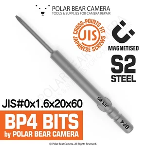 Broca destornillador BP4 JIS JCIS #0x1,6x20x60 para reparación de lentes de cámara - Imagen 1 de 4