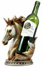 Mystical Glade Silver Unicorn Bust Wine Holder Resin Figurine Bottle Caddy Decor
