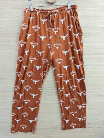 Texas Longhorns Mens Pajama Pants Burnt Orange Medium Cotton Drawstring Cover