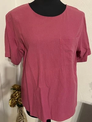 Blusa Top Vintage Heritage Road Mujer Rosa Manga Corta M Foto 1 de 4