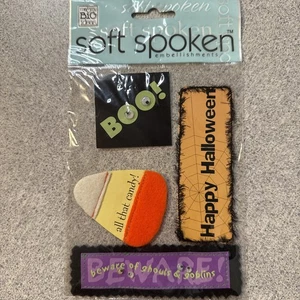 Soft Spoken Embellishments “HAPPY HALLOWEEN”Stickers - Fall Words - NIP - Picture 1 of 1