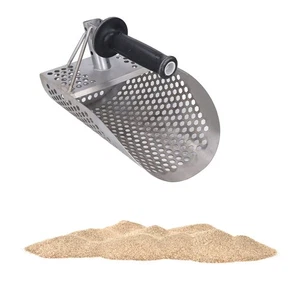Beach Sand Scoop Metal Detecting Hunting Tool Detector Stainless Steel Hexahe - Picture 1 of 22
